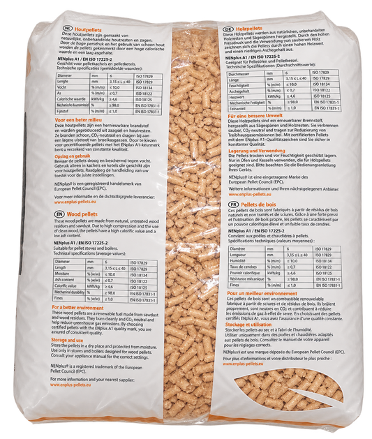 Agri Select Houtpellets - 10 Kilogram - 1 zak