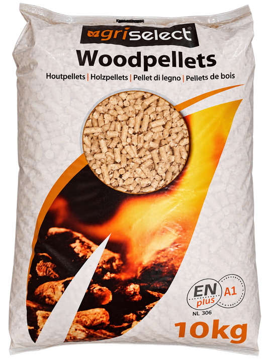 Agri Select Houtpellets - 10 Kilogram - 1 zak